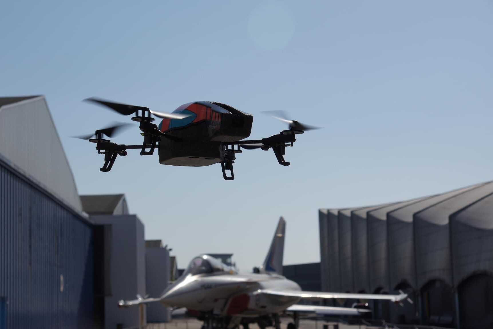 Parrot AR.Drone 2.0 and Dassault Rafale